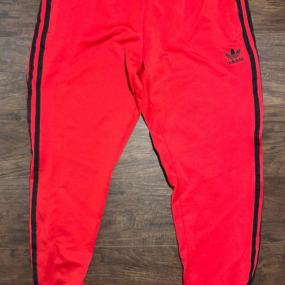 Adidas men Red Track Pants